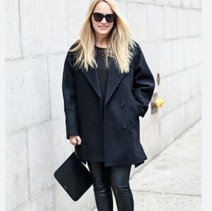 J. Crew Melton Wool Coat Black Size 2